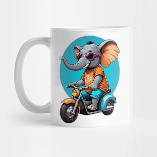 Motorbike Riding Elephant Mug